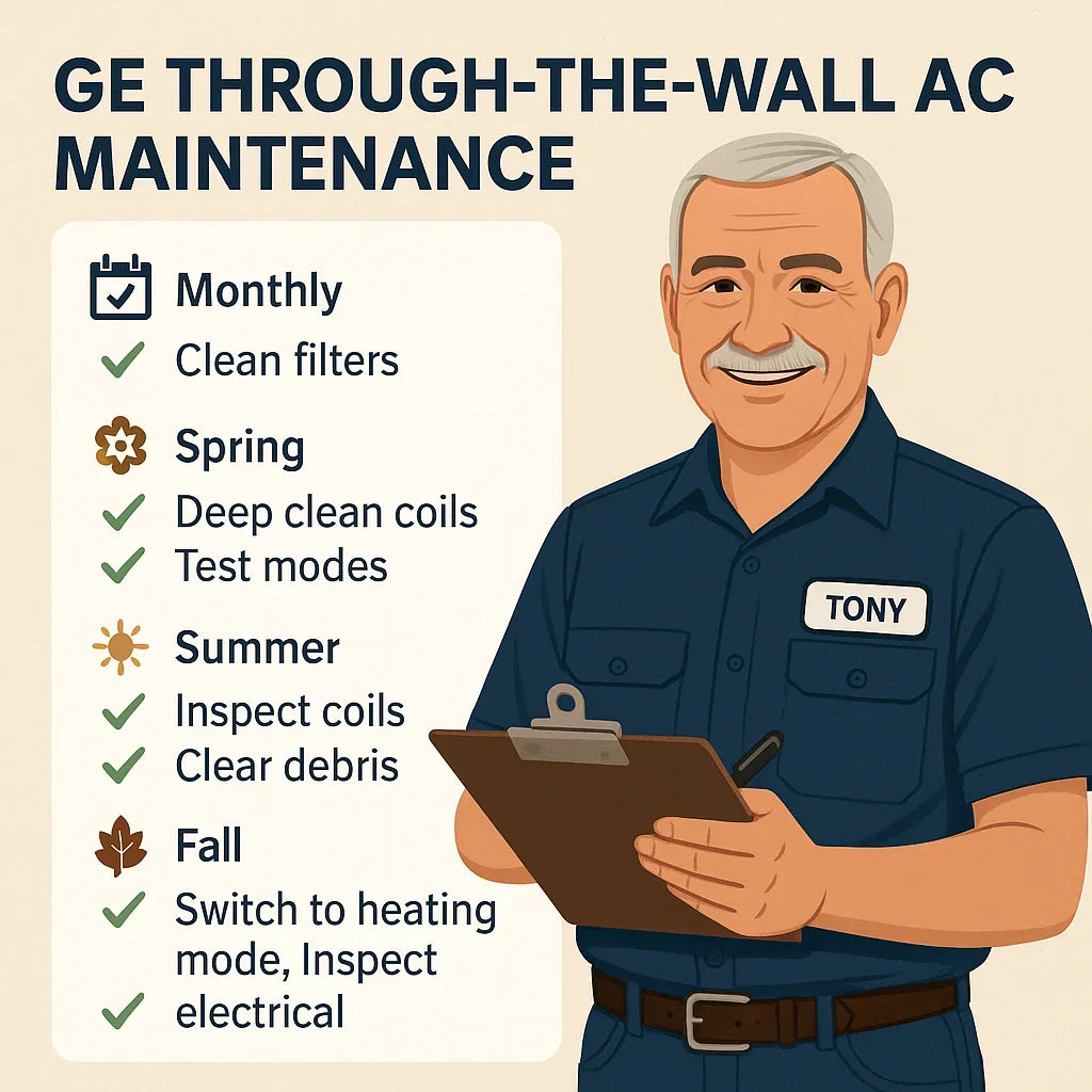Maintenance Tips for Your GE Through-the-Wall AC Filters, Coils & Seasonal Care