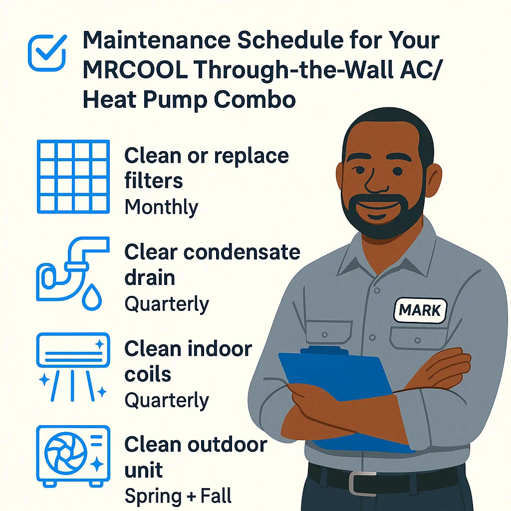 Maintenance Tips for Your MRCOOL Through-the-Wall ACHeat Pump Combo