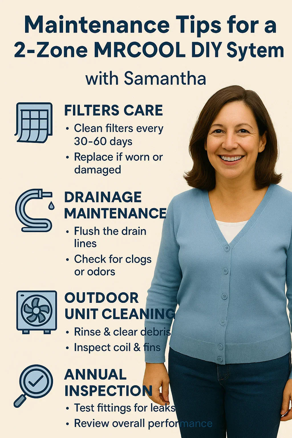 Maintenance Tips for a 2-Zone MRCOOL DIY System Filters, Drainage & Annual Checkups