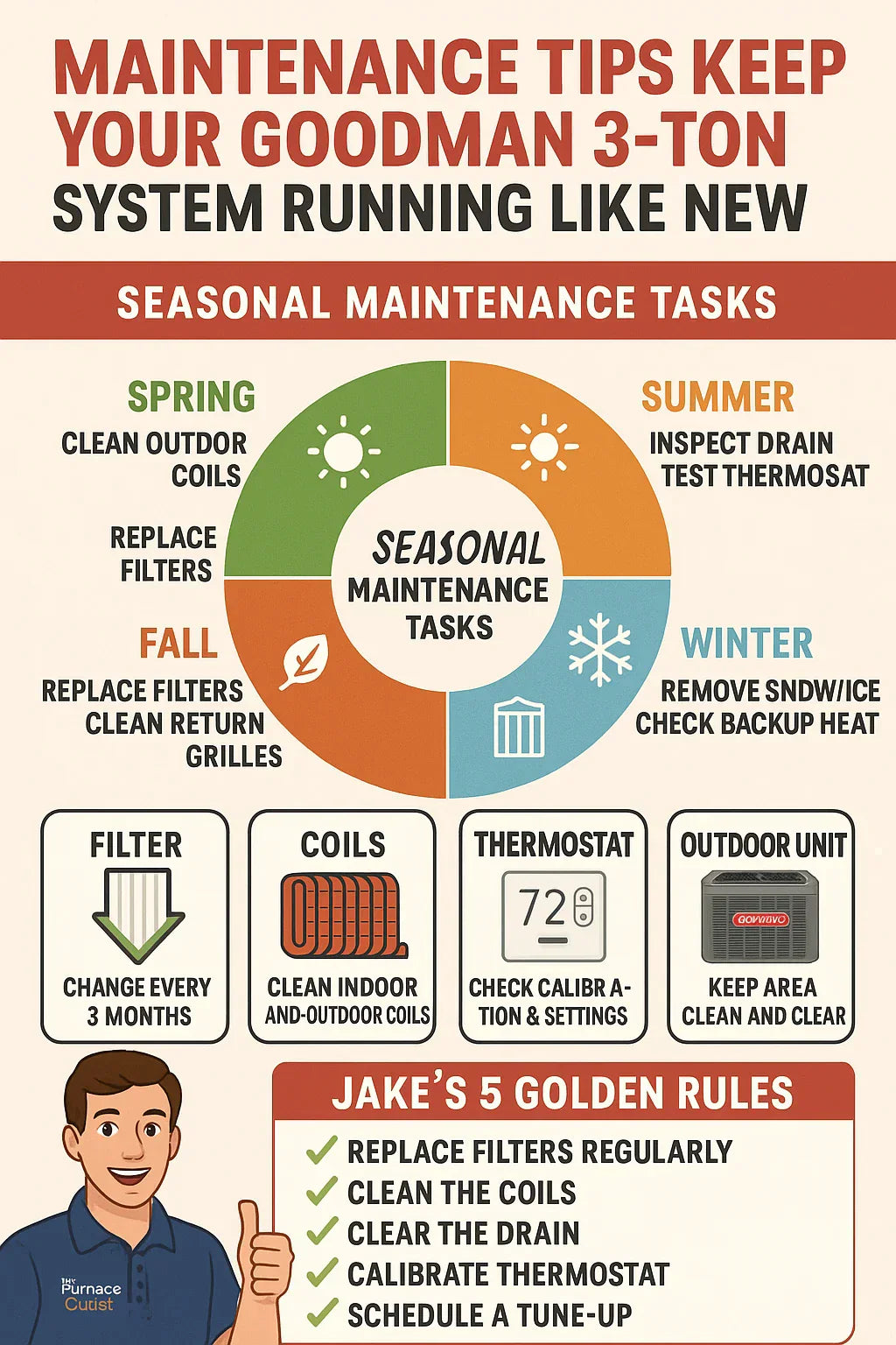 Maintenance Tips to Keep Your Goodman 3-Ton System Running Like New