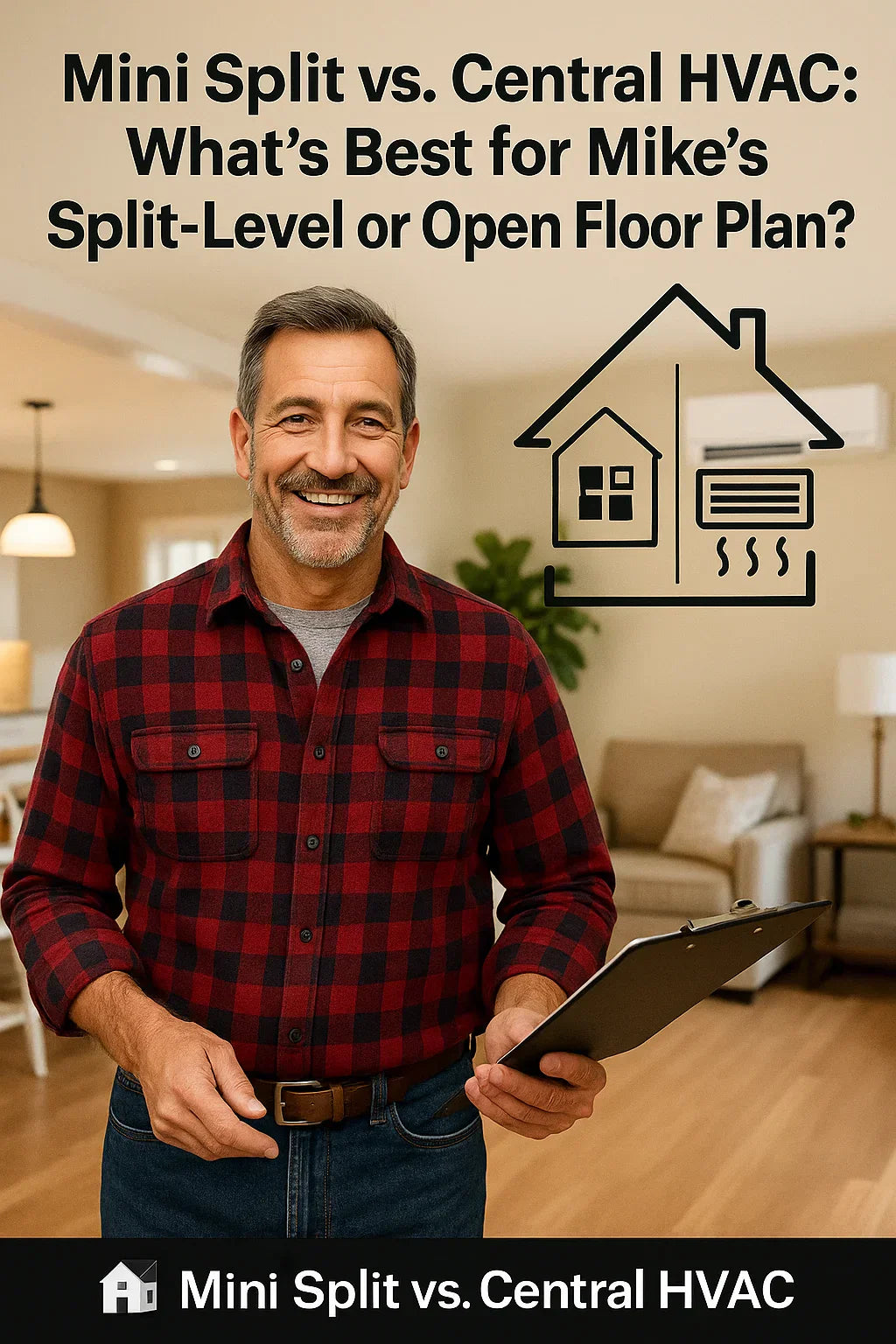 Mini Split vs. Central HVAC What’s Best for Mike’s Split‑Level or Open Floor Plan