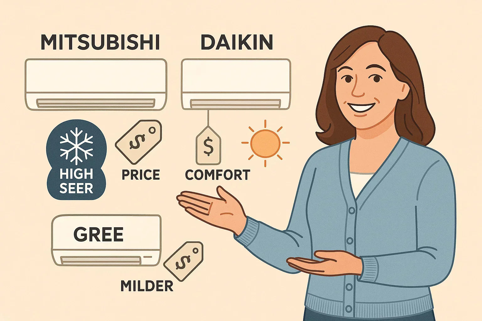 Mitsubishi vs. Daikin vs. Gree Which Ductless Mini-Split Brand Should You Choose