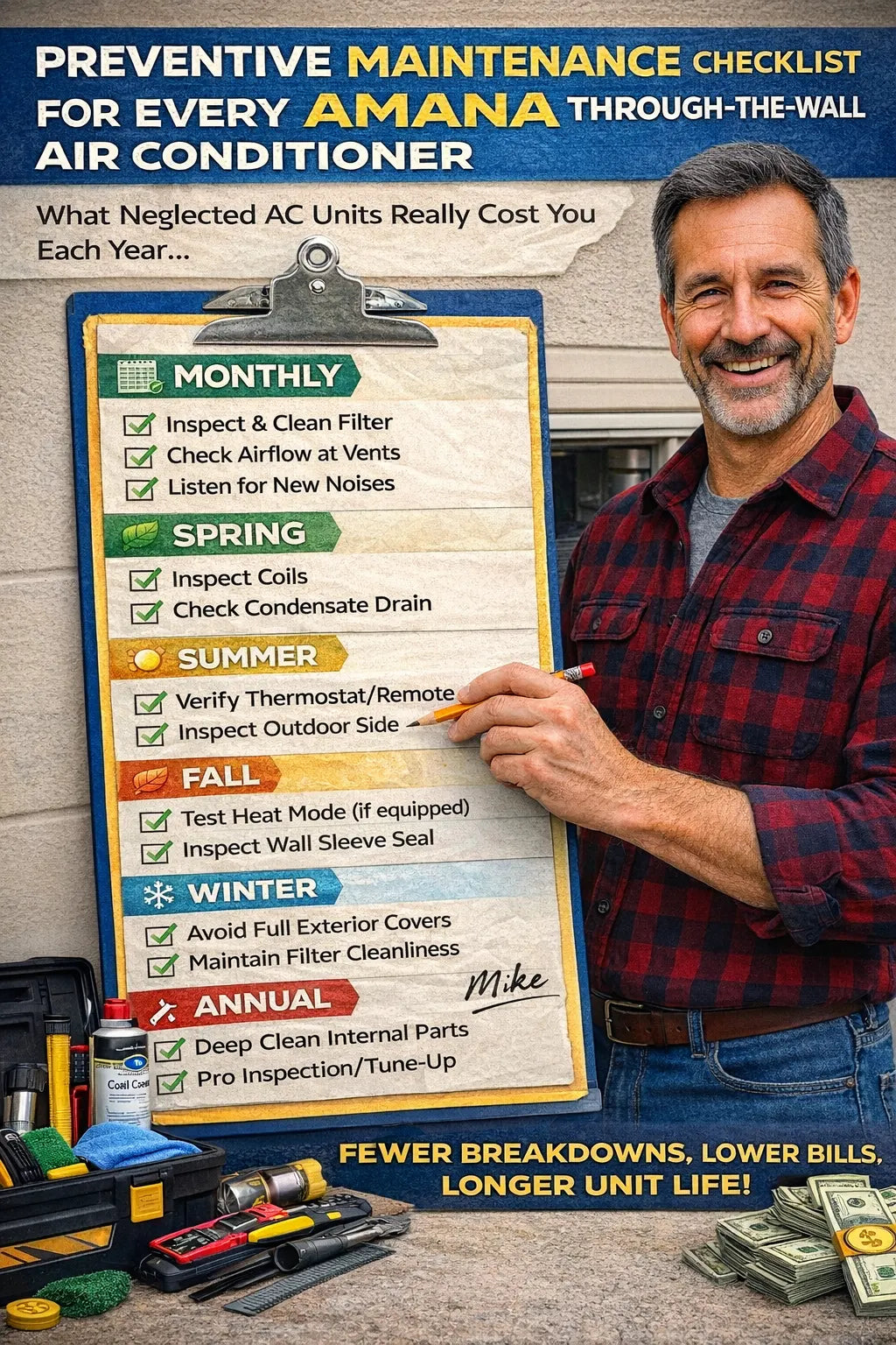 Preventive Maintenance Checklist for Every Amana Through-the-Wall Air Conditioner