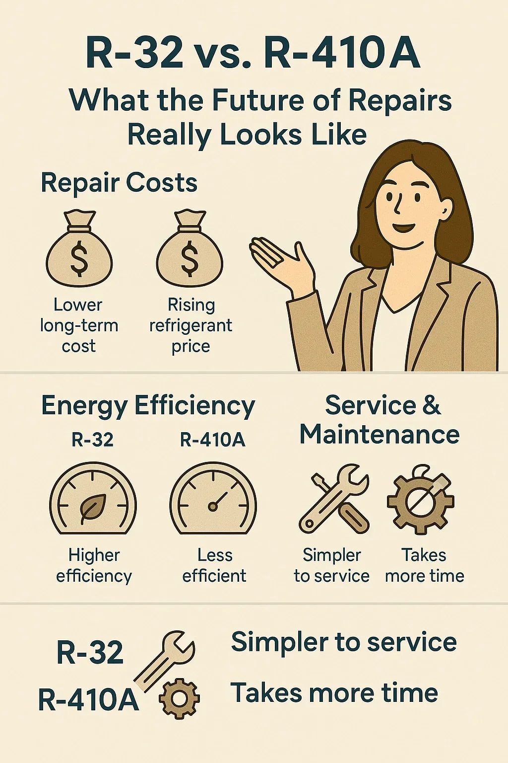 R-32 vs. R-410A — What the Switch Means for Future Repairs and Replacements