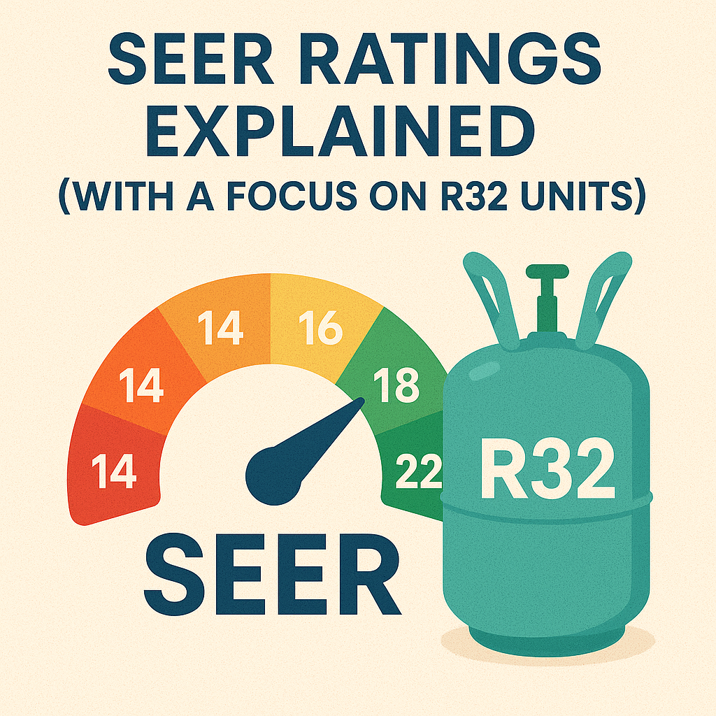 SEER Ratings Explained (with a Focus on R32 Units)