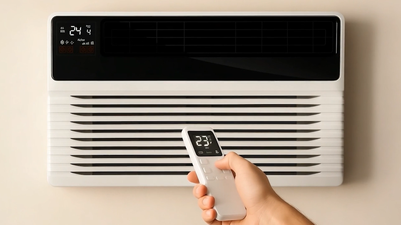 Amana 9,300 BTU 230/208V Through-the-Wall Air Conditioner with Heat Pump and Remote