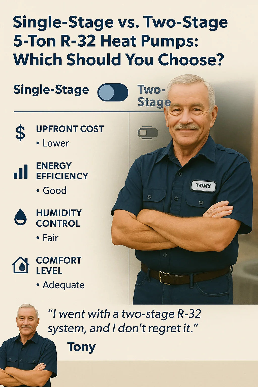 Single-Stage vs. Two-Stage 5-Ton R-32 Heat Pumps: Which Should You Choose?