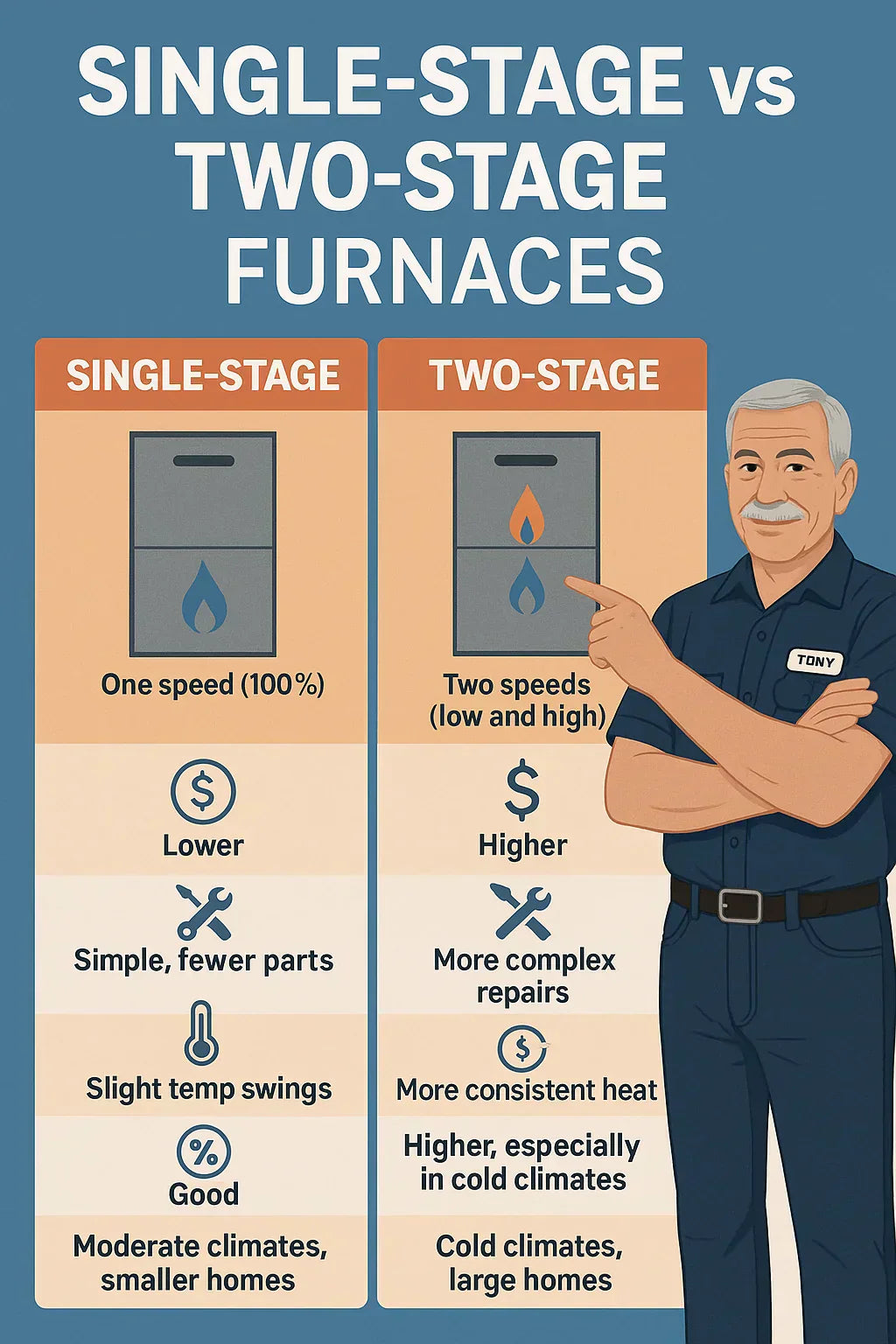 Single-Stage vs. Two-Stage Furnaces: Why Tony Picked Single-Stage