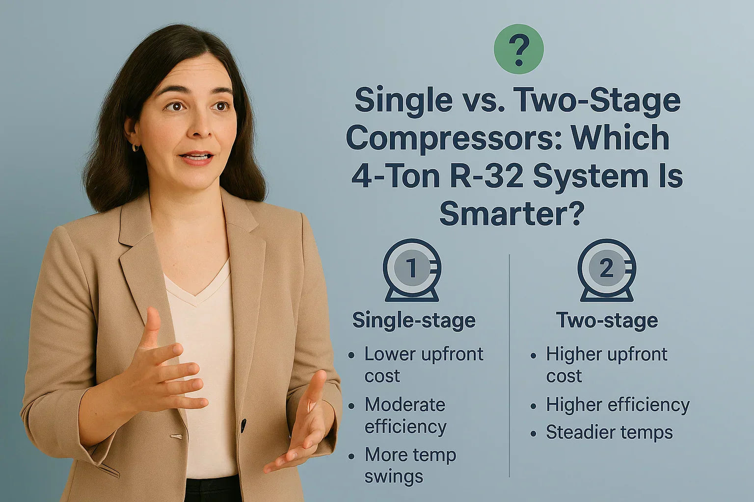 Single vs. Two-Stage Compressors: Which 4-Ton R-32 System Is Smarter?