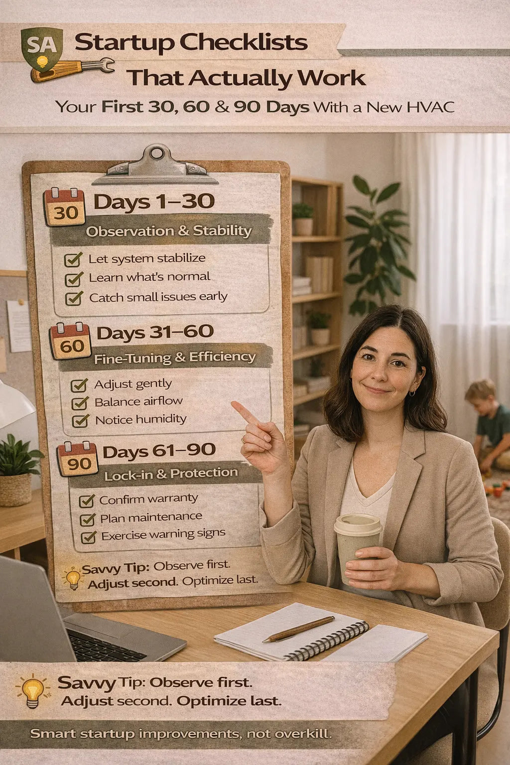 Startup Checklists That Actually Work Your First 30, 60 & 90 Days with a New HVAC
