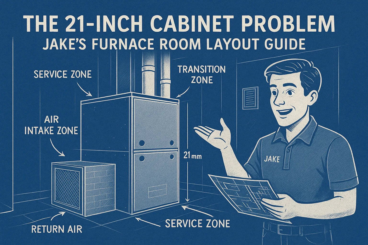 The 21-Inch Cabinet Problem Jake’s Furnace Room Layout Guide for Tight Spaces & Zero-Choke Installs