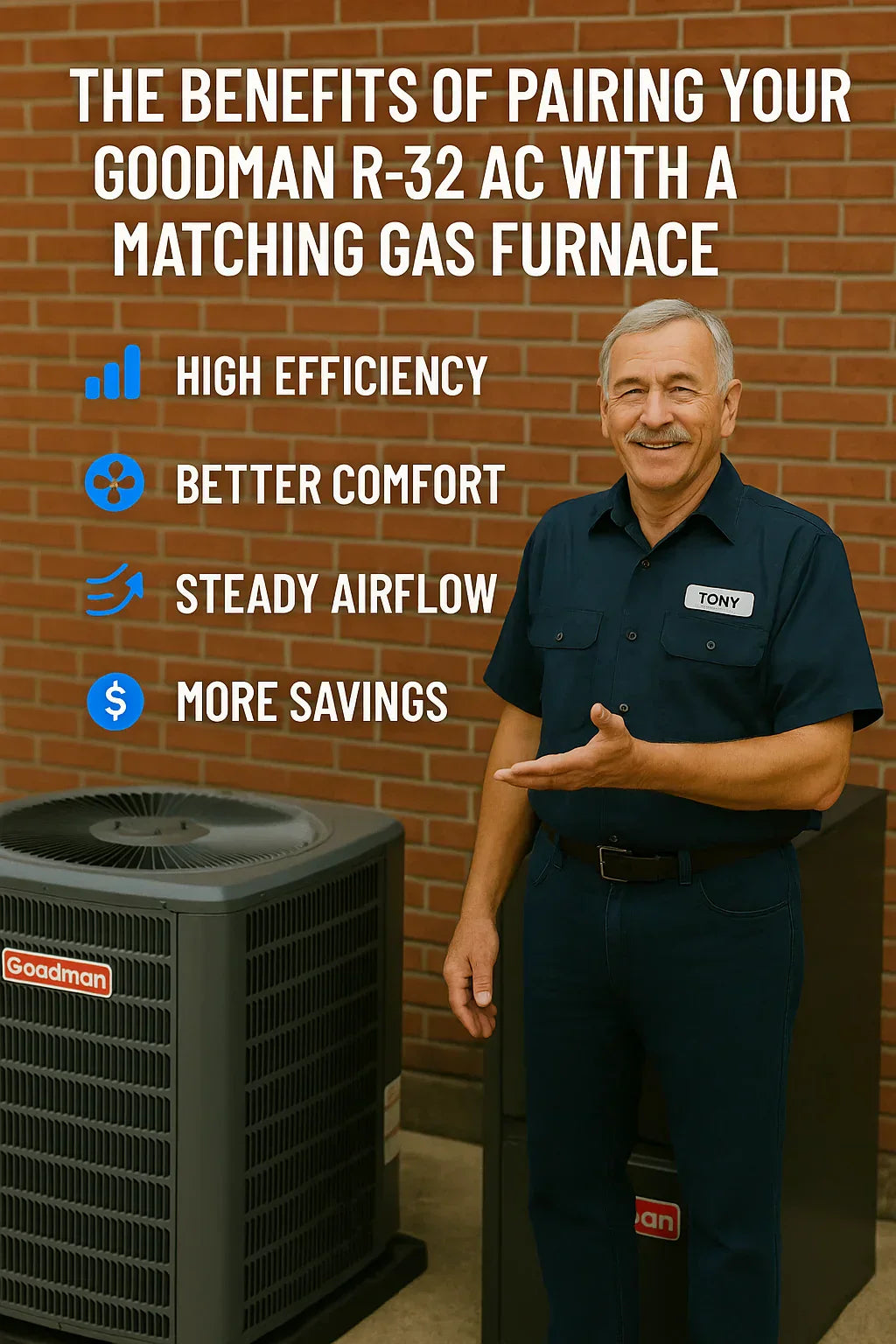 The Benefits of Pairing Your Goodman R-32 AC with a Matching Gas Furnace
