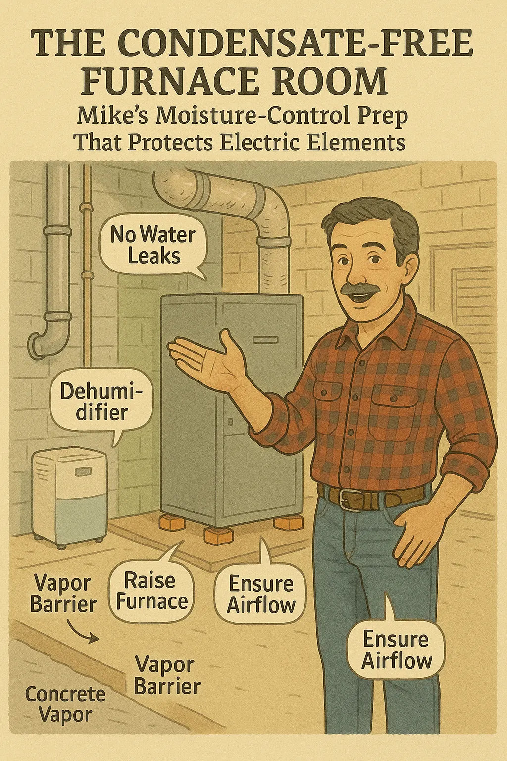 The Condensate-Free Furnace Room Mike’s Moisture-Control Prep That Protects Electric Elements