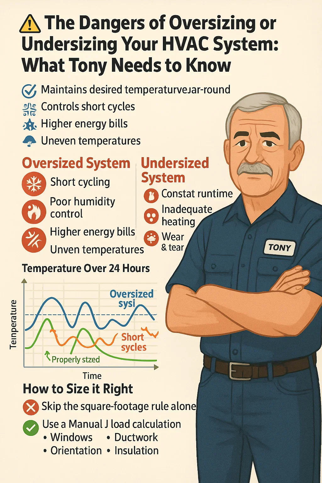 The Dangers of Oversizing or Undersizing Your HVAC System What Tony Needs to Know