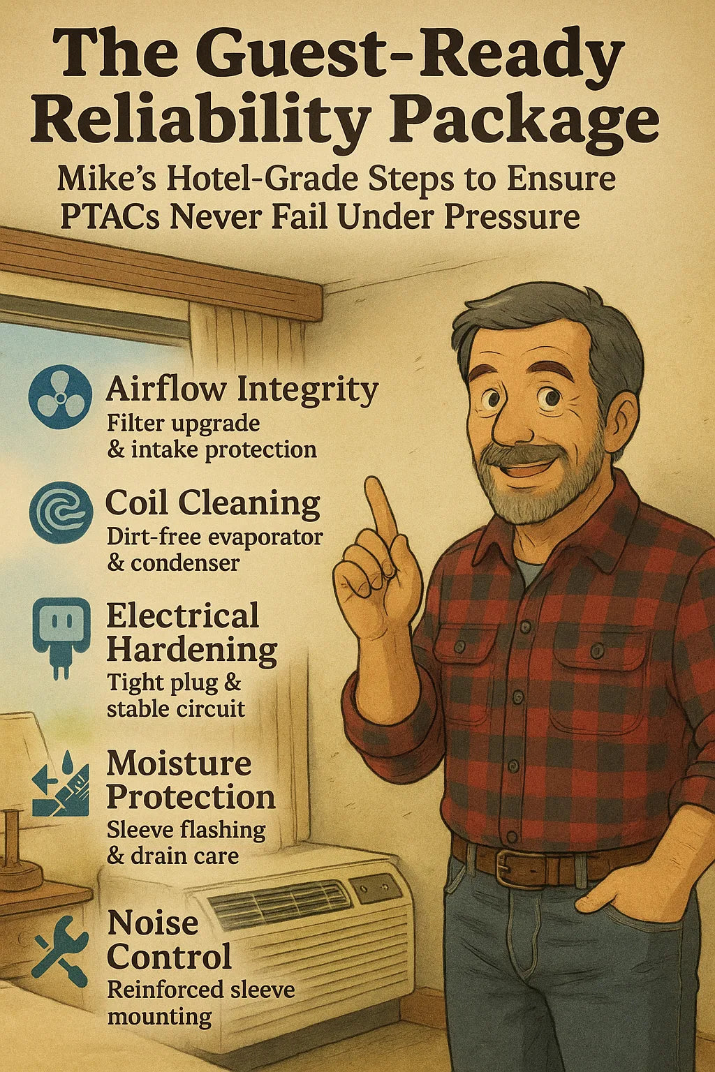 The Guest-Ready Reliability Package Mike’s Hotel-Grade Steps to Ensure PTACs Never Fail Under Pressure