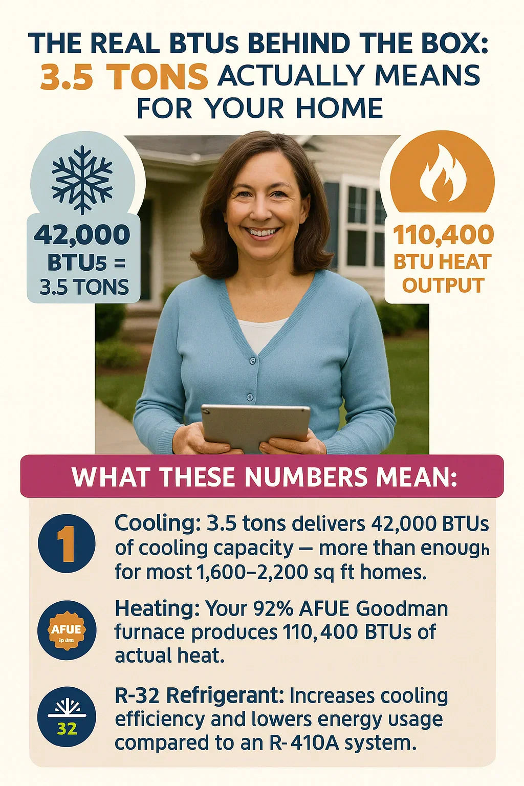 The Real BTUs Behind the Box Samantha Breaks Down What 3.5 Tons Actually Means for Your Home