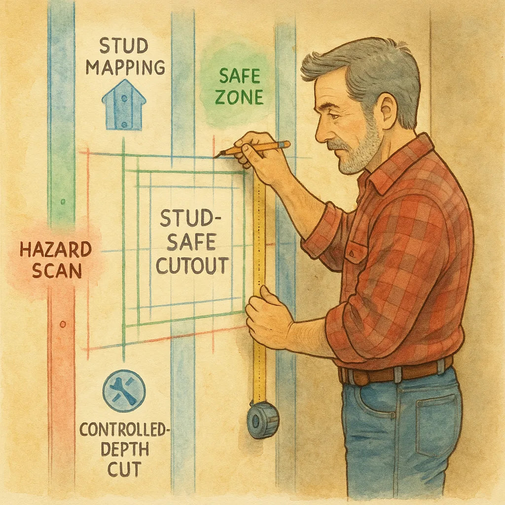 The Stud-Safe Cutout Blueprint Mike’s Field Diagram for Perfect Wall Cuts Every Time