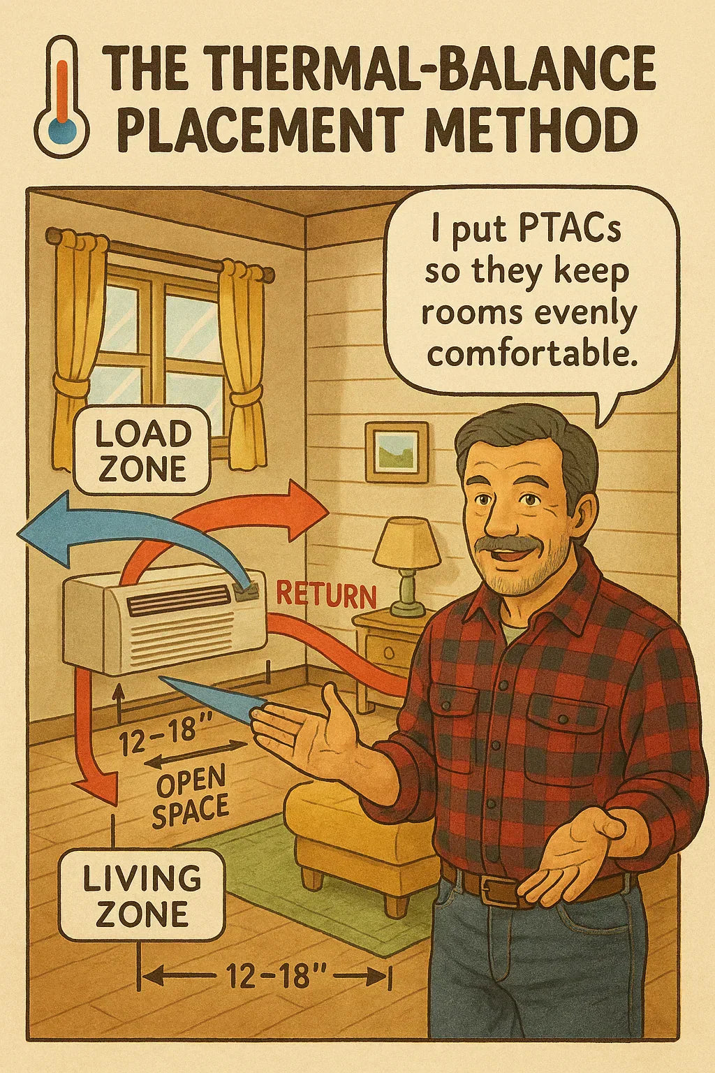 The Thermal-Balance Placement Method Where Mike Puts PTACs So They Heat & Cool Rooms Evenly