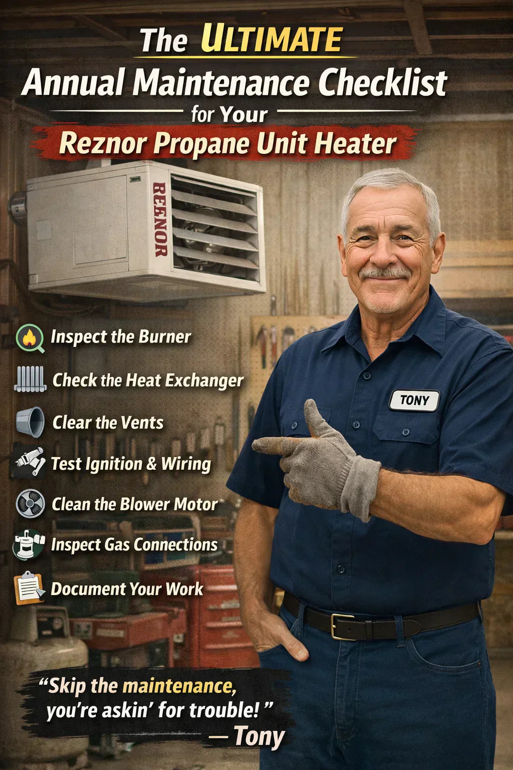 The Ultimate Annual Maintenance Checklist for Your Reznor Propane Unit Heater