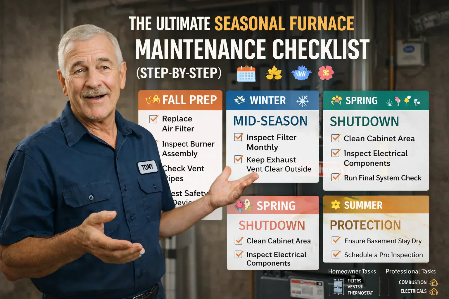 The Ultimate Seasonal Furnace Maintenance Checklist (Step-by-Step)