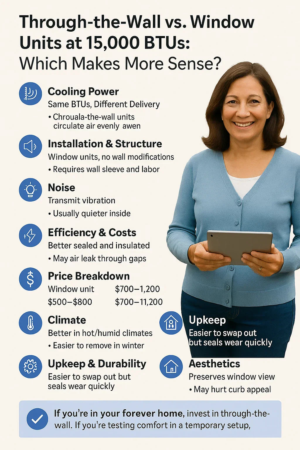 Through-the-Wall vs. Window Units at 15,000 BTUs Which Makes More Sense
