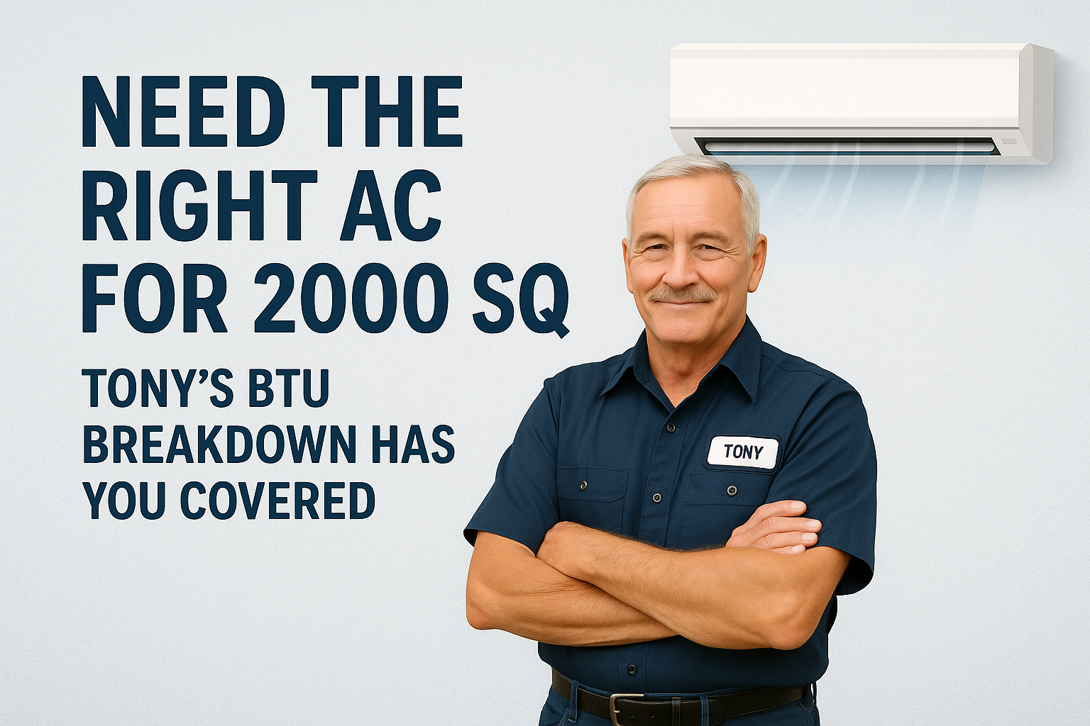 Need the Right AC for 2000 sq ft? Tony’s BTU Breakdown Has You Covered