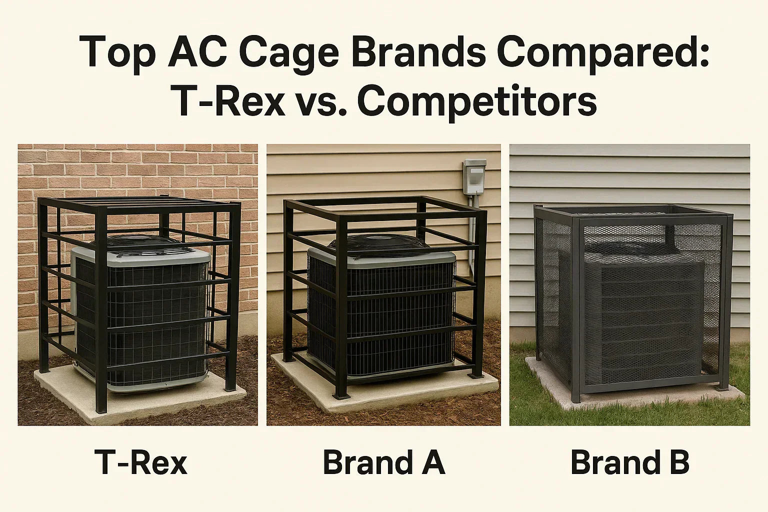 Top AC Cage Brands Compared T-Rex vs. Competitors