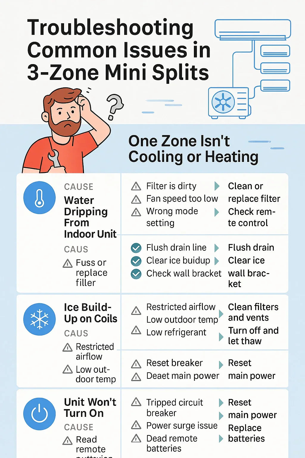Troubleshooting Common Issues in 3-Zone Mini Splits