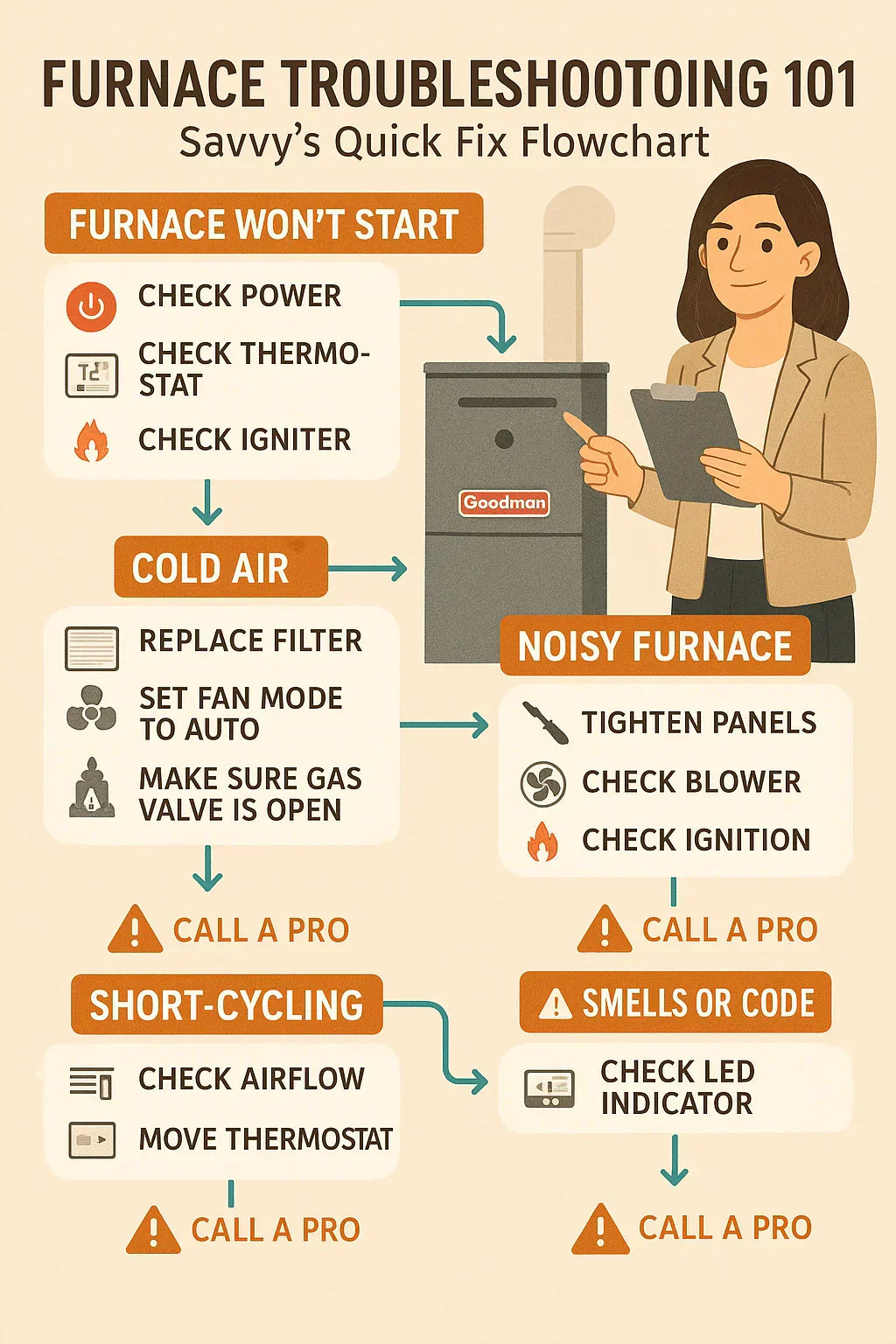 Troubleshooting Guide — Common Furnace Issues and Fixes