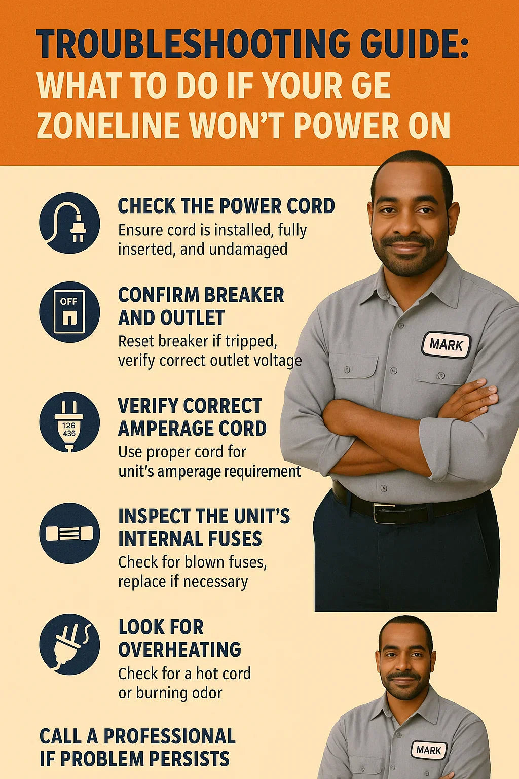 Troubleshooting Guide What to Do If Your GE Zoneline Won’t Power On