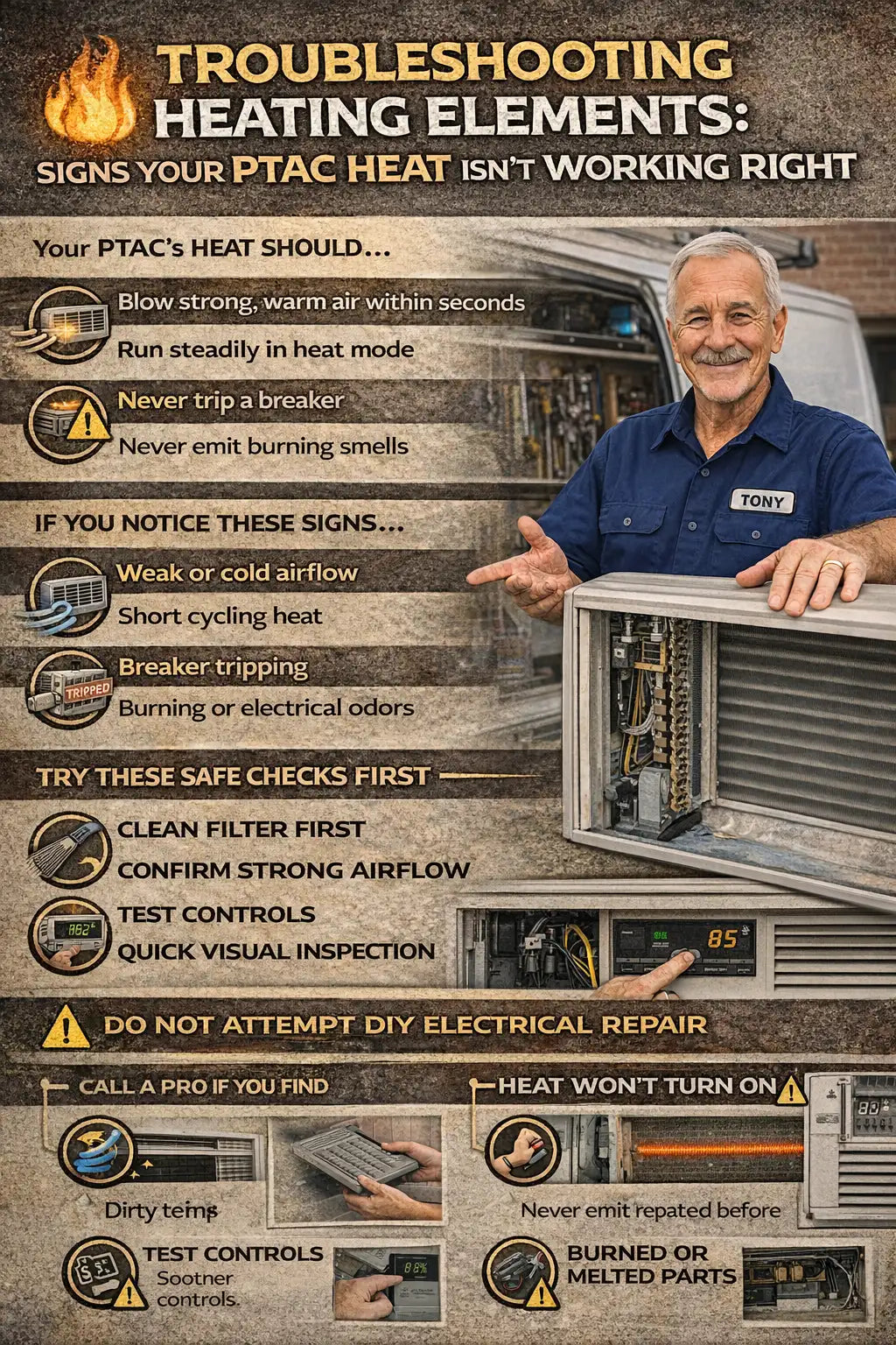 Troubleshooting Heating Elements: Signs Your PTAC Heat Isn’t Working Right