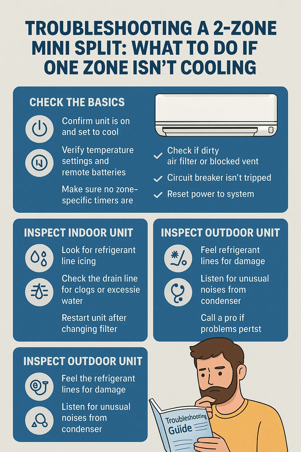 Troubleshooting a 2-Zone Mini Split What to Do If One Zone Isn't Cooling