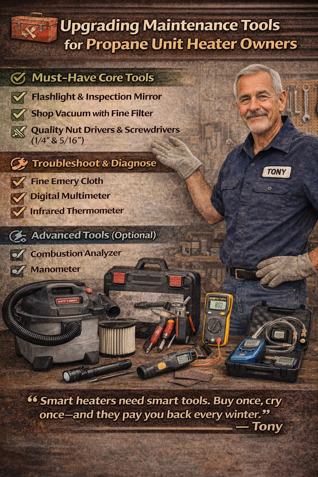 Upgrading Maintenance Tools for Propane Unit Heater Owners