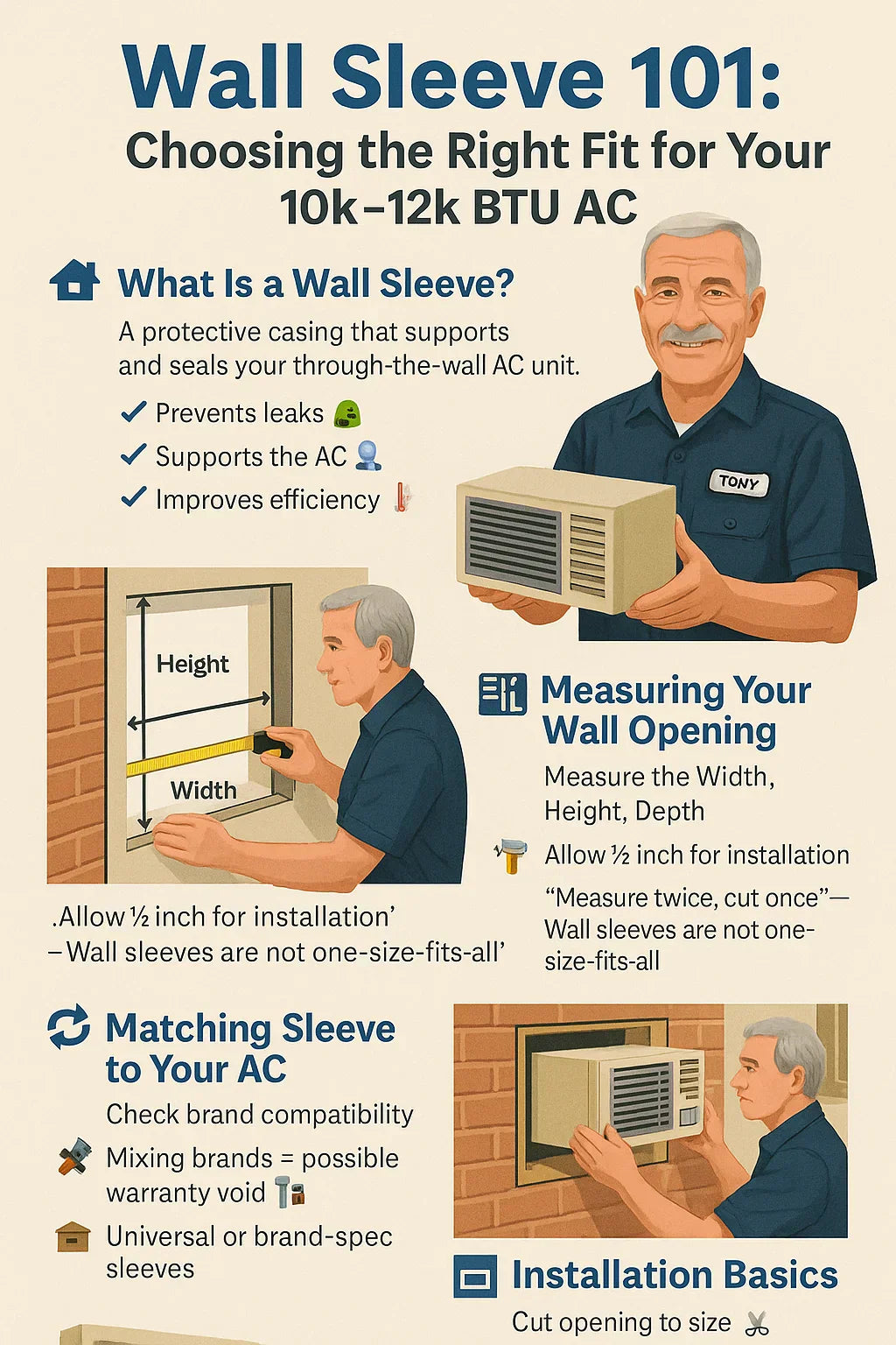 Wall Sleeve 101 Choosing the Right Fit for Your 10k–12k BTU AC