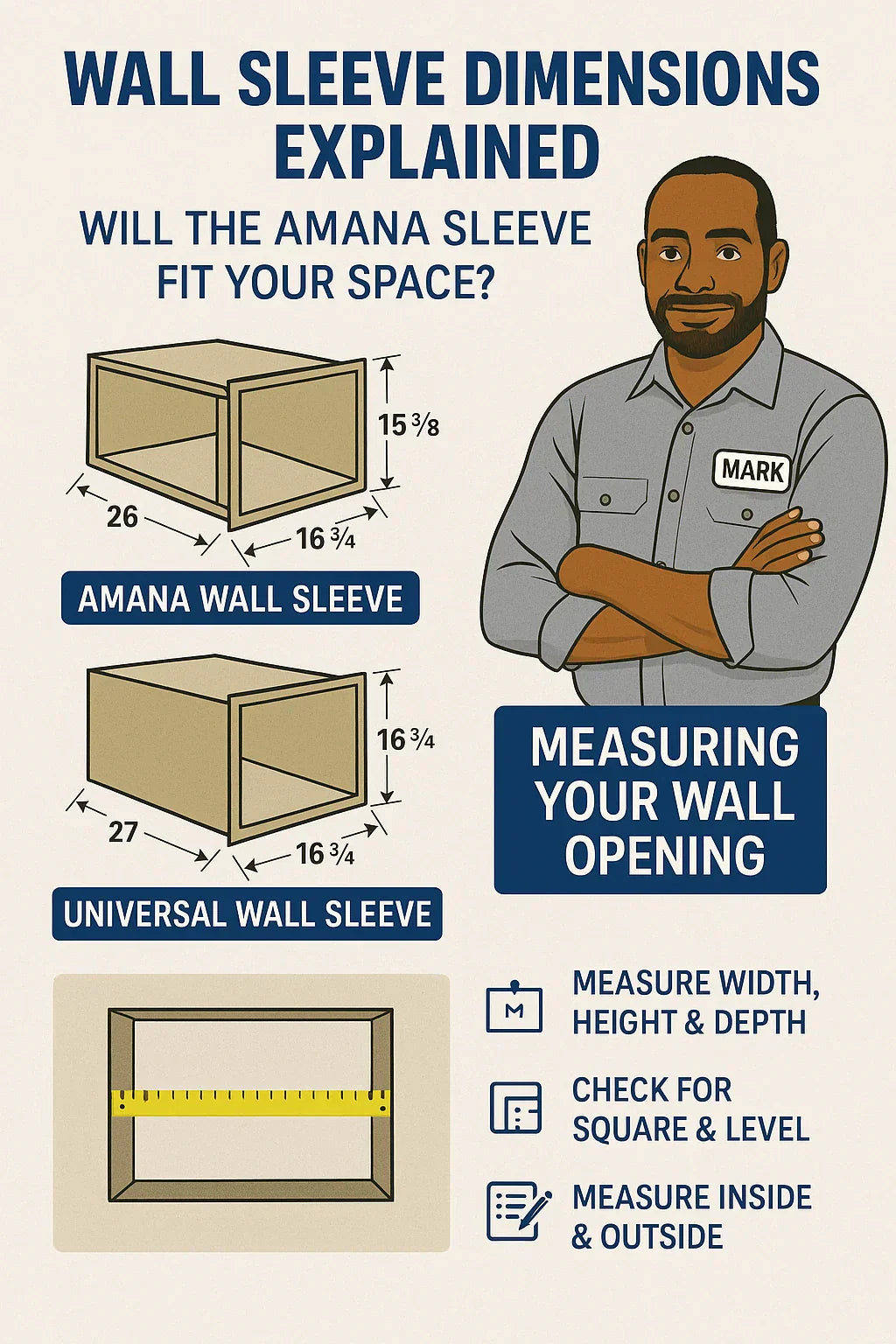 Wall Sleeve Dimensions Explained Will the Amana Sleeve Fit Your Space