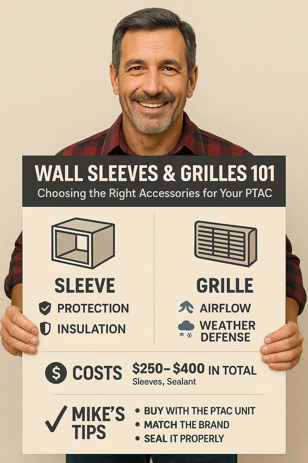 Wall Sleeves & Grilles 101: Choosing the Right Accessories for Your PTAC