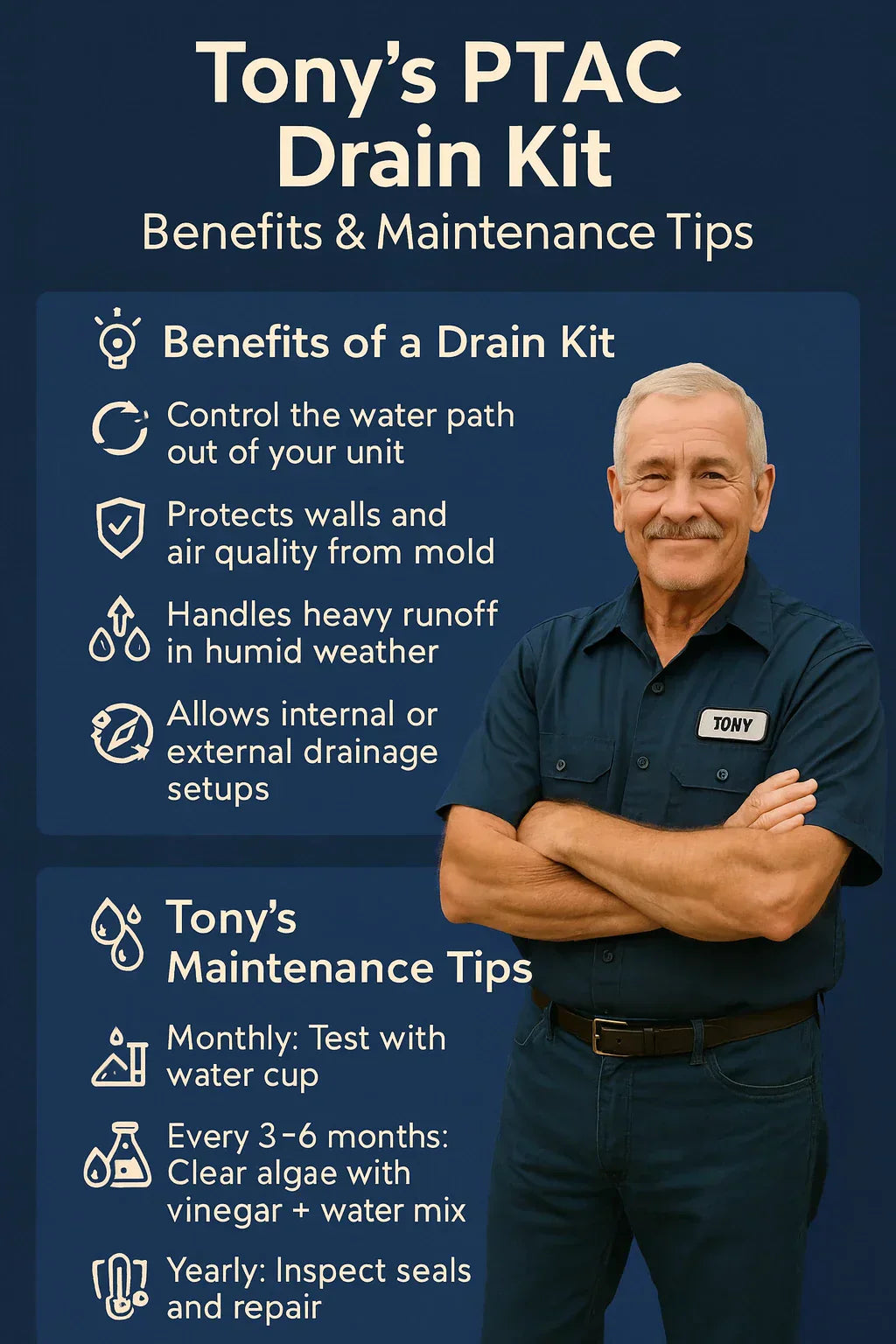 What Does a PTAC Drain Kit Do? Why Tony Installed One