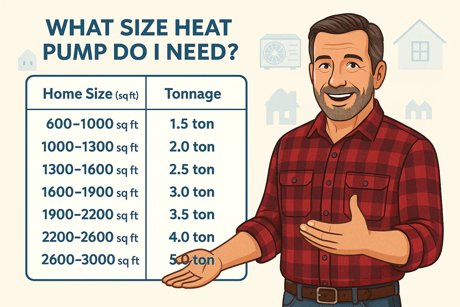 What Size Heat Pump Do I Need? How to Match Tonnage to Home Size