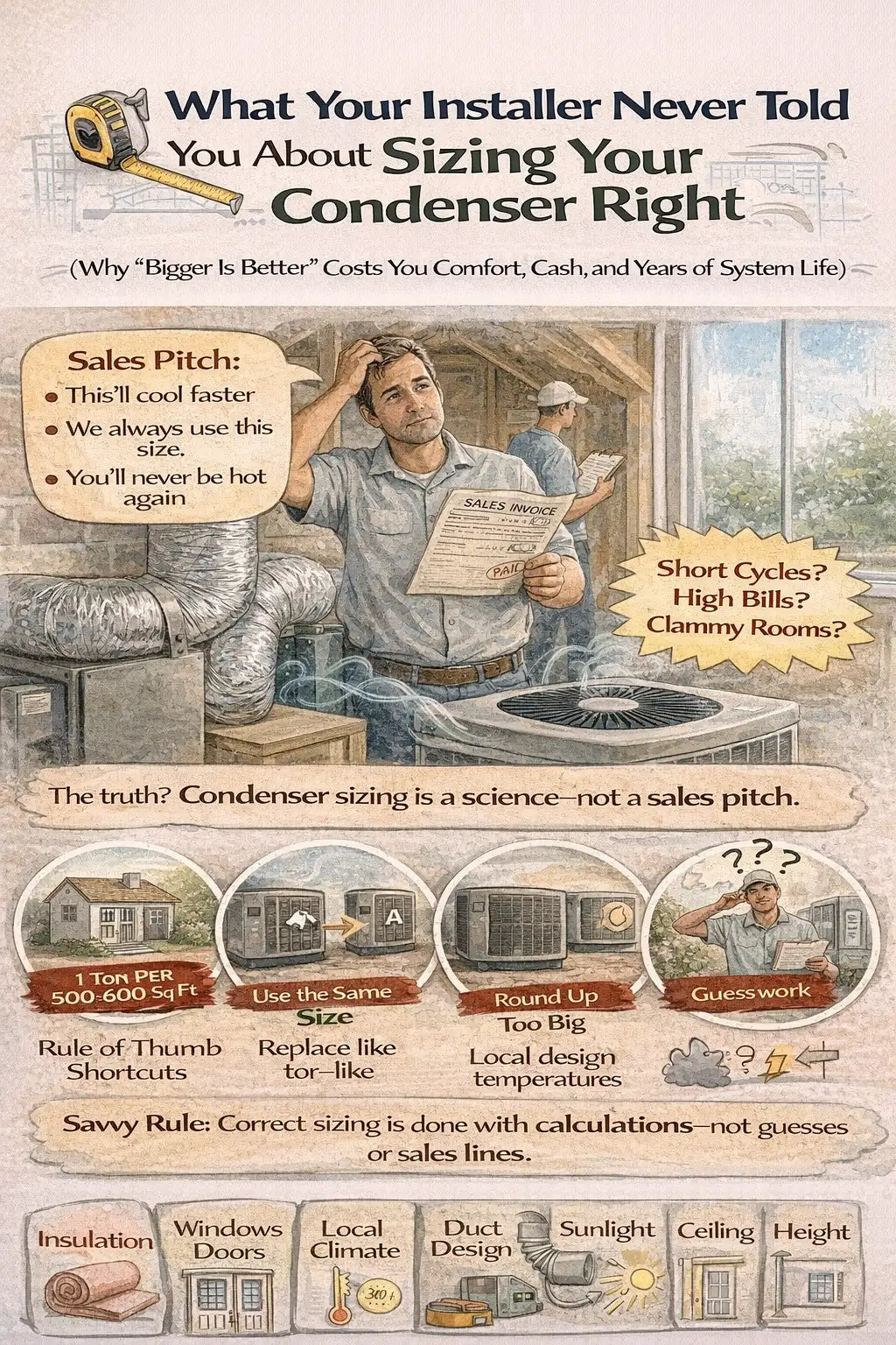 What Your Installer Never Told You About Sizing Your Condenser Right