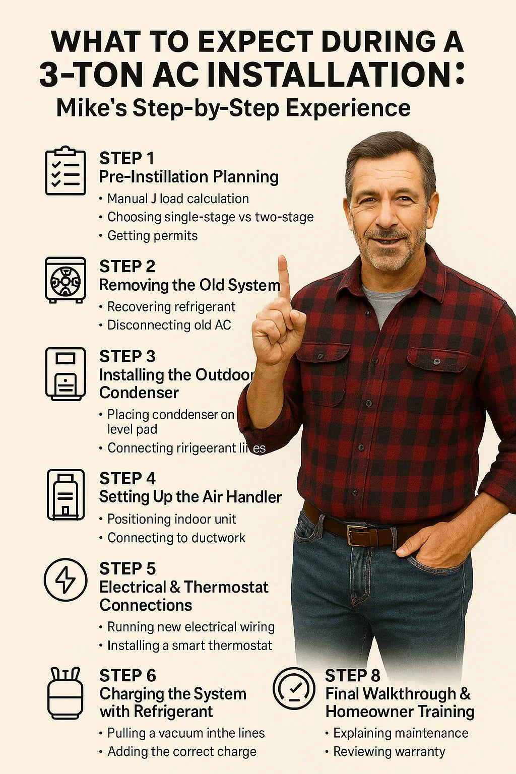 What to Expect During a 3-Ton AC Installation: Mike’s Step-by-Step Experience