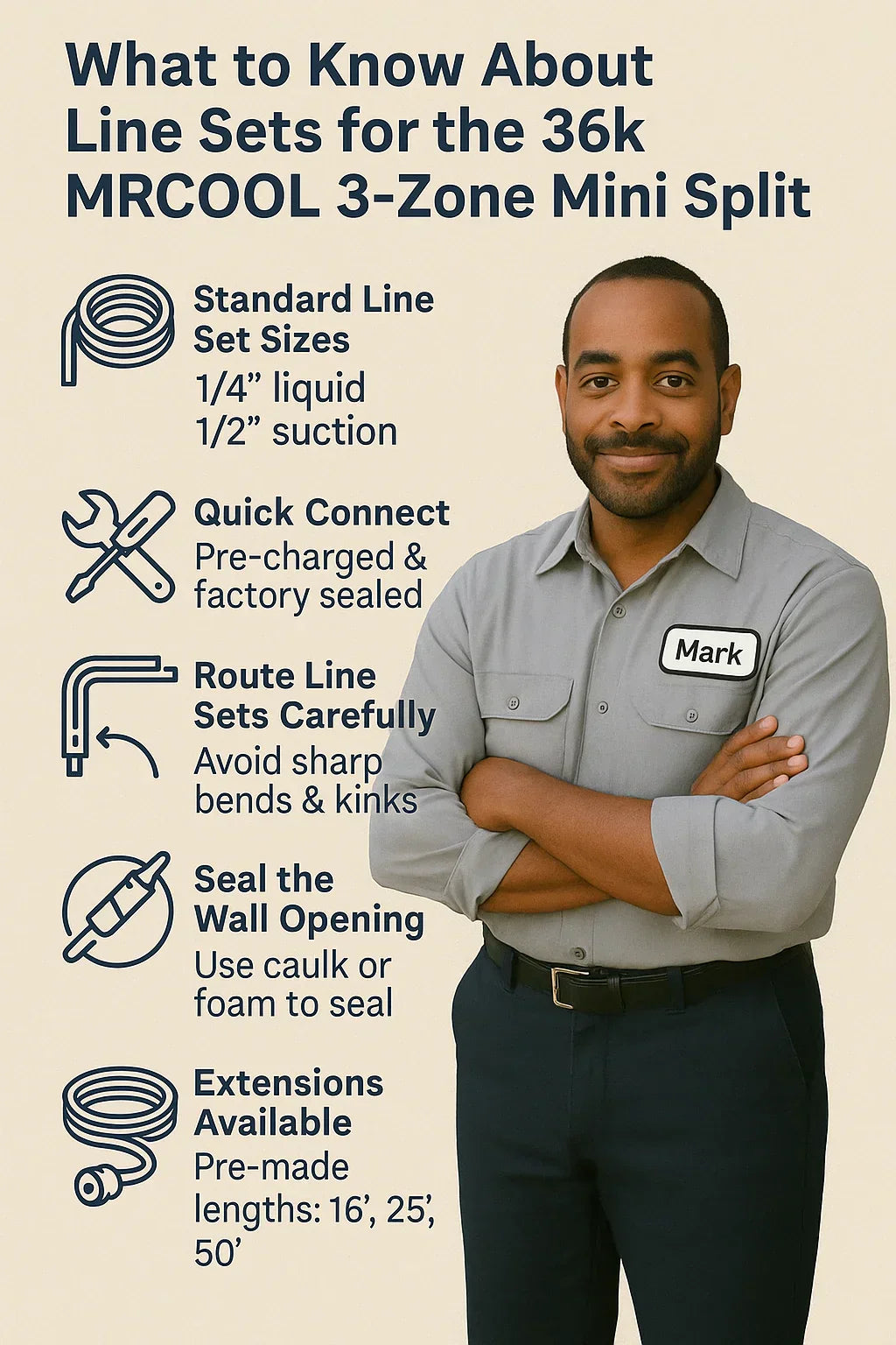 What to Know About Line Sets for the 36k MRCOOL 3-Zone Mini Split