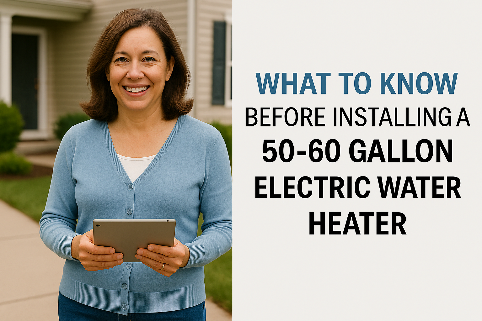 What to Know Before Installing a 50–60 Gallon Electric Water Heater