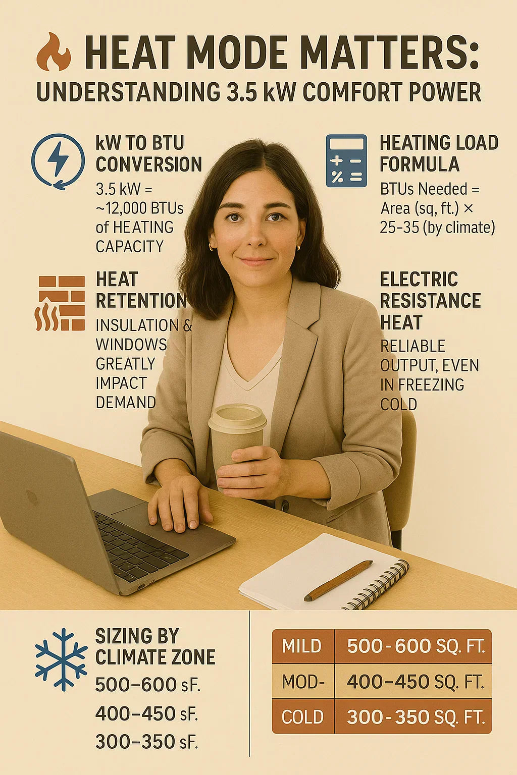 When Heat Mode Matters — Matching Electric Heat (3.5 kW) to Your Winter Load