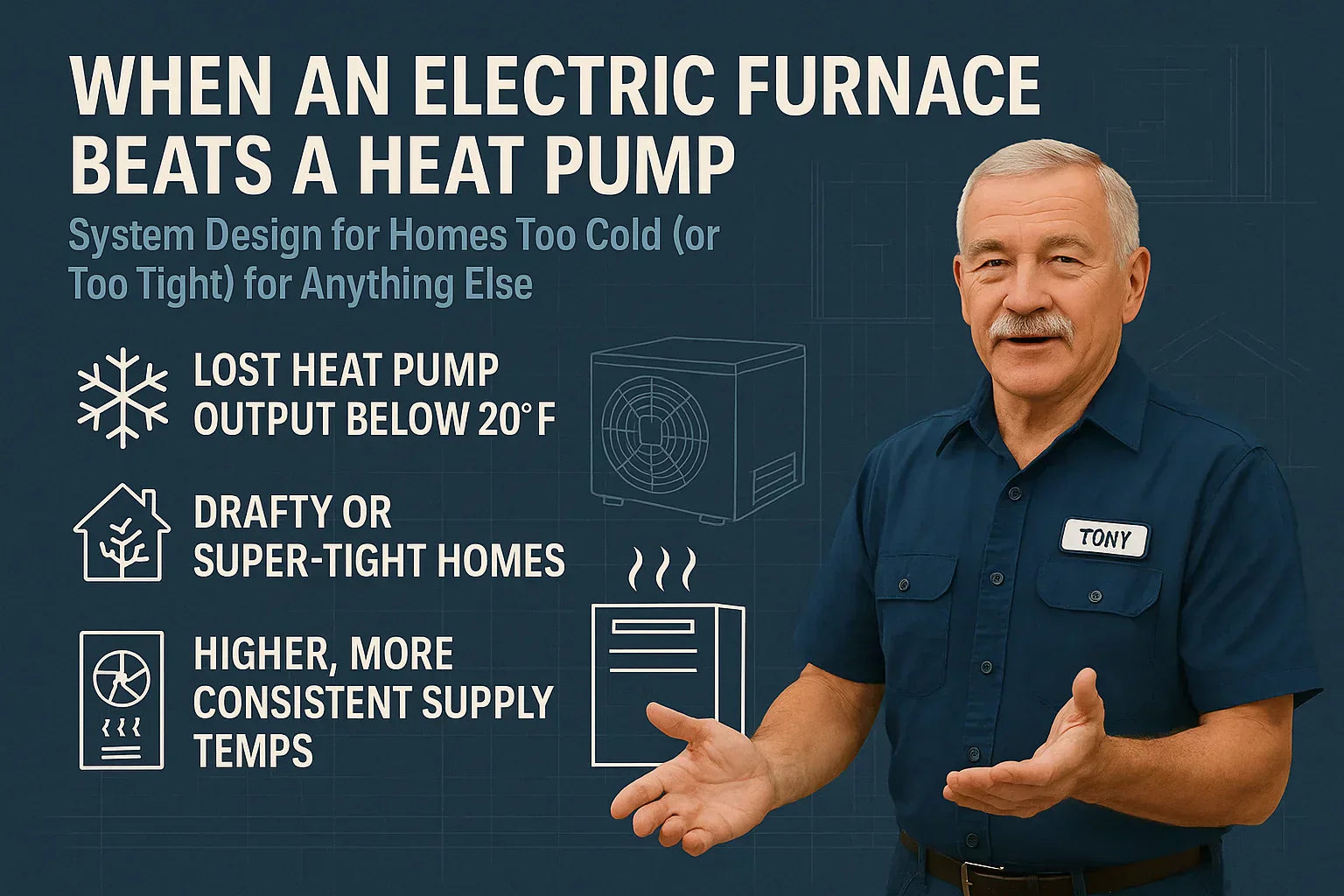 When an Electric Furnace Beats a Heat Pump — System Design for Homes Too Cold (or Too Tight) for Anything Else