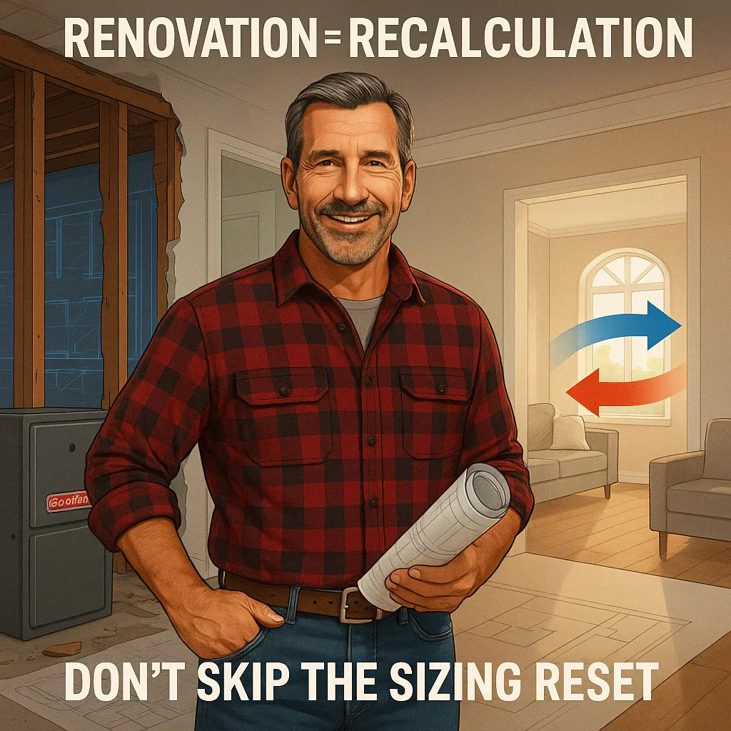 When to Recalculate — Renovations, Additions & the Sizing Reset Button
