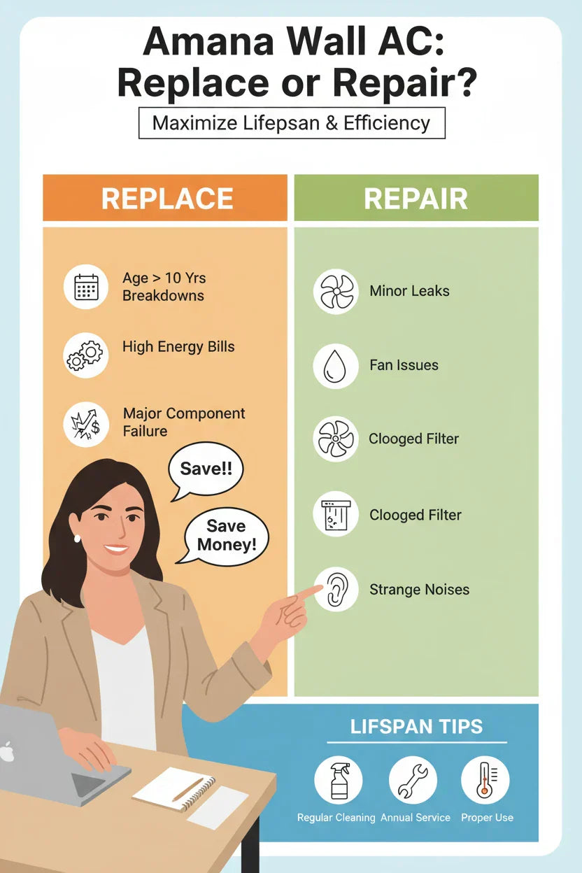 When to Replace, When to Repair — Knowing the Lifespan of Your Amana Wall AC