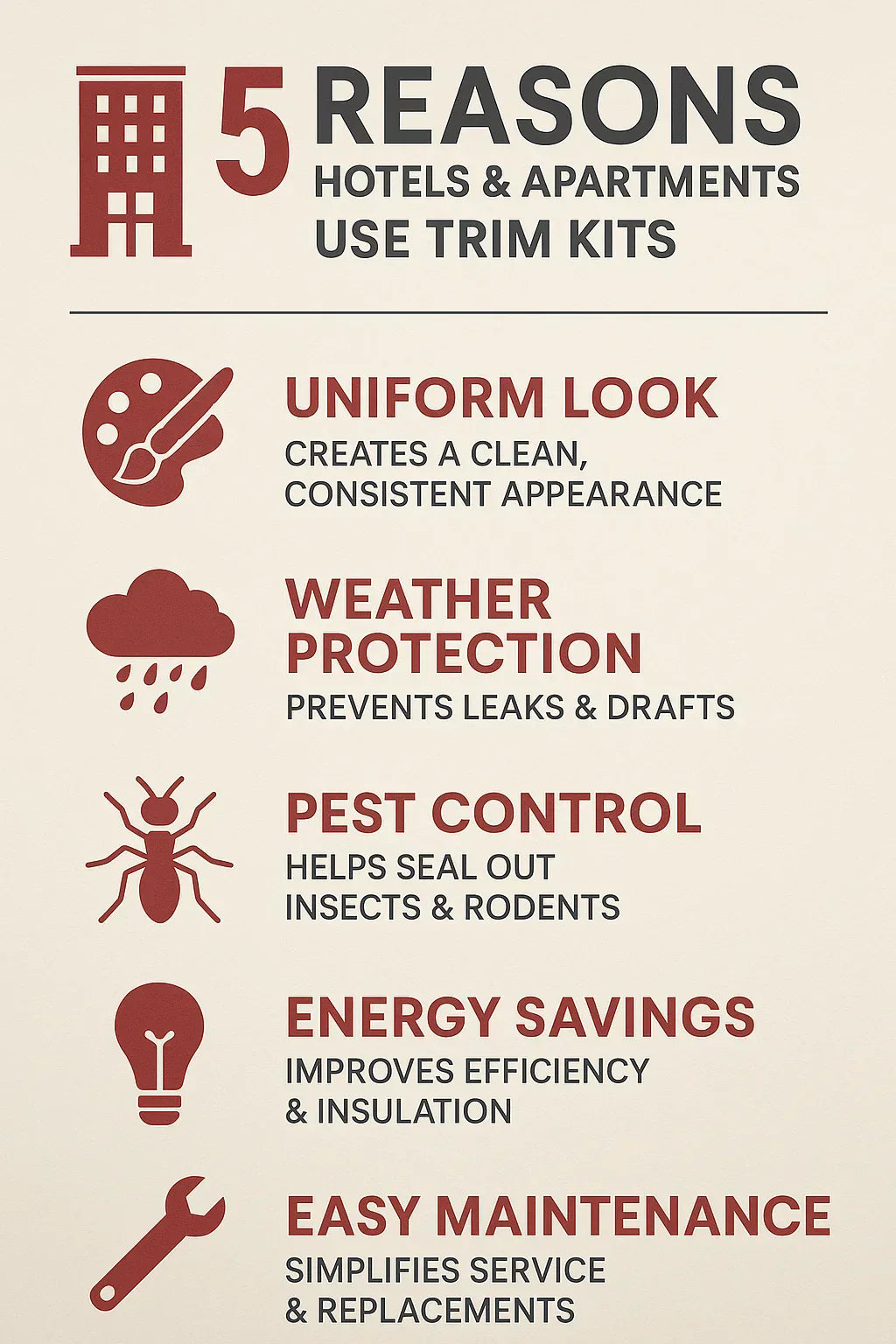 Why Hotels, Apartments, and Multi-Unit Properties Use GE Wall Sleeve Trim Kits