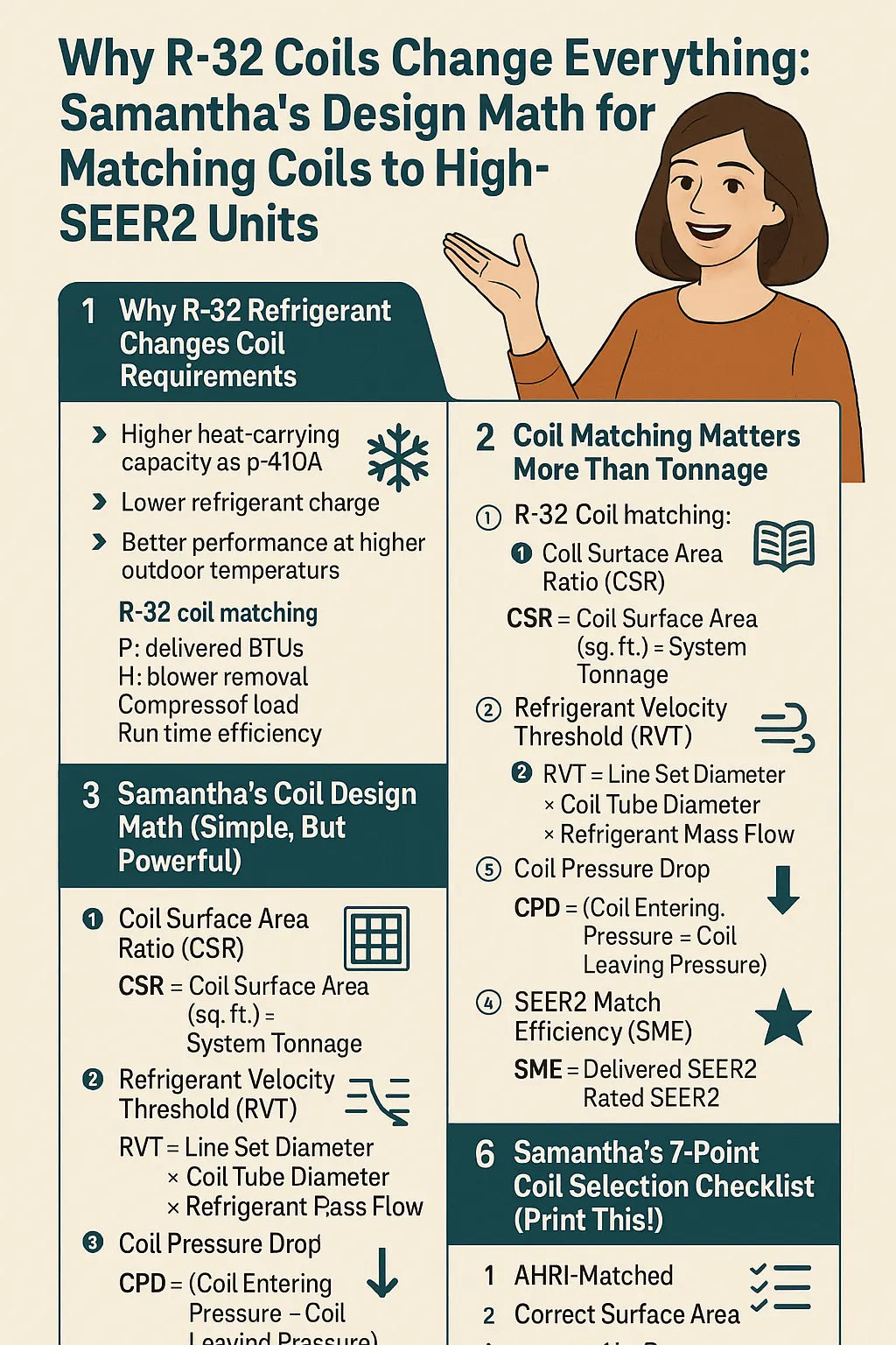 Why R-32 Coils Change Everything: Samantha’s Design Math for Matching Coils to High-SEER2 Units