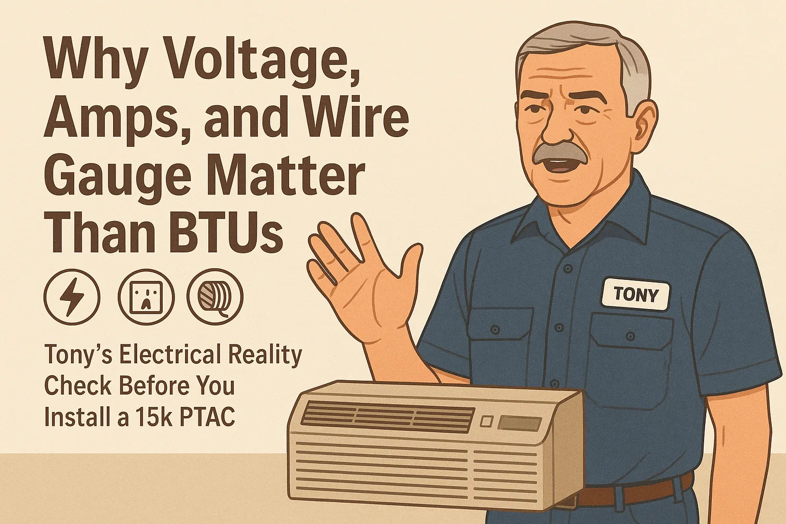 Why Voltage, Amps, and Wire Gauge Matter More Than BTUs - Tony’s Electrical Reality Check Before You Install a 15k PTAC