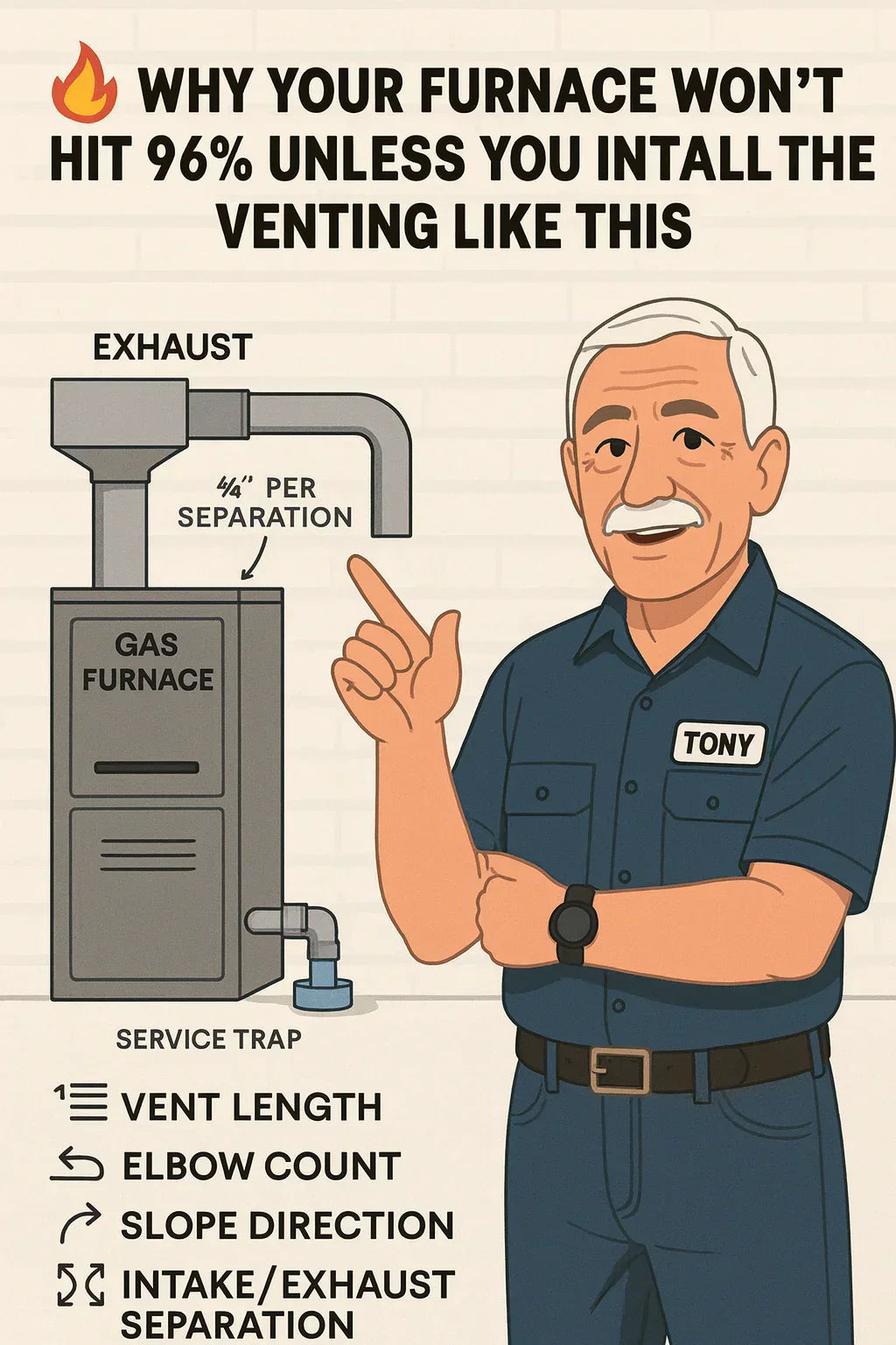 Why Your Furnace Won’t Hit 96% Unless You Install the Venting Like This